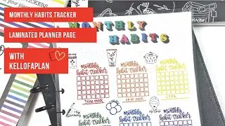 Laminated Monthly Habit Trackers for Your Planner