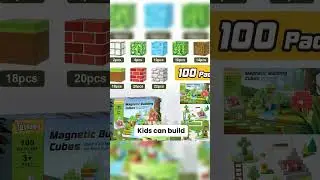 Magnetic Blocks Build Mine Magnet World Set!  Child's Creativity
