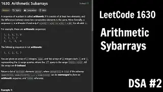 Arithmetic subarrays Leetcode 1630