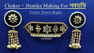 New Silk Thread Choker and Jhumka Set Making At Home | Teej 2021 Jewellery |