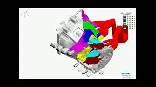 Animation demonstration of liquid aluminum entering the cavity#diecastingmachine