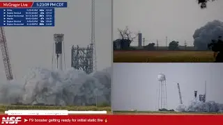 June 3, 2025 - SpaceX Static Fires B1096 | @NASASpaceflight McGregor Live