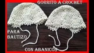 Gorrito a crochet para bautizó #tejidosbebe #normaysustejidos