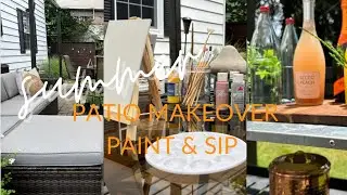 Backyard Ideas | Paint and Sip at Home | Bar Cart Set Up | Daphne's Outdoor Living