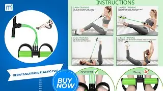 BORPEIN Pedal Resistance Band Elastic Pull Rope Fitness Sit up Exercise Equipment