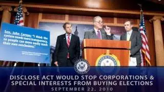 DISCLOSE Act Would Stop Corporation & Special Interests From Buying Elections