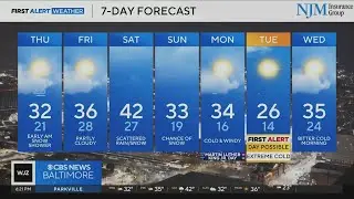Much colder air moving back into Maryland