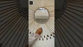 DIY Beautiful New Design Sunburst Mirror😱 #ifcraftcreation #shorts #shortvideo #youtubeshorts #diy