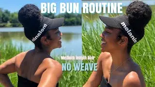 How To: BIG BUN Tutorial on THICK Natural Hair| NO WEAVE