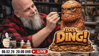 👉 Ich bemale &bdquo;Das Ding&ldquo; von Marvel &ndash; komplett mit Pinsel & Acryl 🎨 (Live)