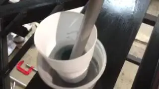 Removing zinc from galvanized tubing with toilet bowl cleaner