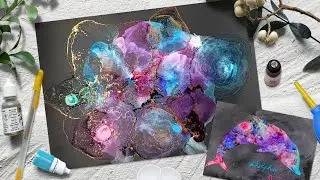 黑色酒精墨水流動畫：黑色紙色彩學_OMIA PLUS