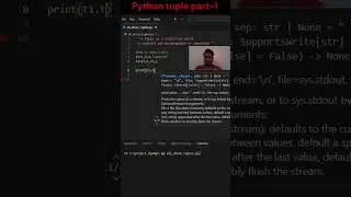 Python tuple part  1 - How to create tuple in python #learnpython #pythoncode #shorts #shortsfeed