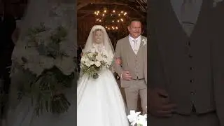 Bride walks down the aisle