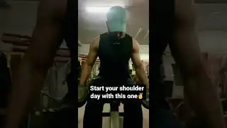 start with lateral raises and add drop set and partial sets.#fitness #gym #motivation