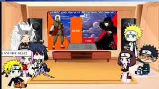 Team 7 & Team Minato React to Naruto and Jiraiya vs Sasuke and Orochimaru Power Levels {Gacha Life}