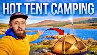Winter Hot Tent Camping In The Galloway Forest 🏴󠁧󠁢󠁳󠁣󠁴󠁿 Scotland.