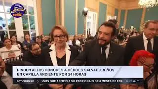 RINDEN ALTOS HONORES A H&Eacute;ROES SALVADORE&Ntilde;OS EN CAPILLA ARDIENTE POR 24 HORAS.