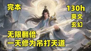 完整版（130小时）🔥【无限翻倍，一天修为吊打天道】他穿越洪荒，绑定几何增幅系统，修炼效果无限翻倍，本想苟着发育，结果一天就成了混元大罗金仙，封神大战中，通天正苦战四圣，他随手一剑秒了仨，众圣懵了