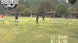 MARADONA entrenando en Boca Jrs 1996  parte 01 FUTBOL RETRO TV