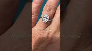 Oval Bezel Set Diamond Engagement Ring
