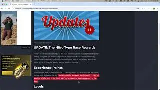UPDATE: The Nitro Type Race Rewards