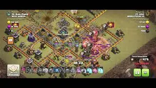 ATTACK COC TH 10 QUEEN WALK LAVA + BALON