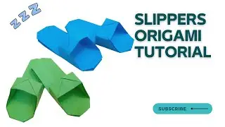 How To Make Origami Slippers! Tutorial For Origami Shoes! Easy and Fast! DIY!