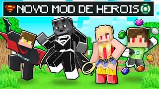 TESTAMOS o NOVO MOD de HERÓIS com SUPERMAN CÓSMICO e LATERNA VERDE FUSÃO no MINECRAFT