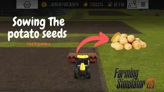 I Can Sowing The Potato Seeds 🥔 in Fs16 Farming Simulator Gameplay.