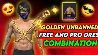 Golden Unbanned Bundle Combination | Bts Bundle Dress Combination | Free Dress Combination | Ff