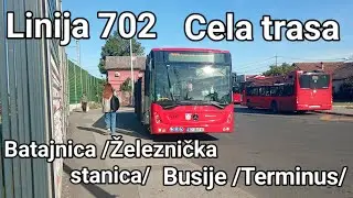 Linija 702:Batajnica /Železnička stanica/-Busije /Terminus/ (Cela trasa)