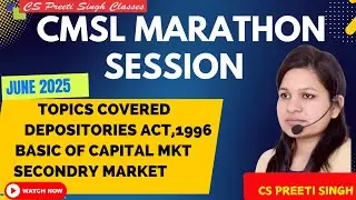CMSL MARATHON CS EXECUTIVE JUNE 2025  BEST CS COACHING DELHI LAXMINAGAR