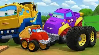 Learn with Chuck & Friends | Commercial Trucks/Rowdy The Rockstar | COMPILATION | Cartoon for Kids