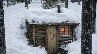 Surviving in a Wooden Cabin During Winter | Extreme Off Grid Winter Life