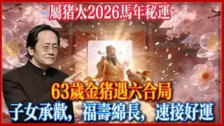 屬豬人2026馬年秘運：僅1%知曉，63歲金豬遇“六合局”，智慧引財喜臨門，子女承歡，福壽綿長，速接好運！#倪海廈 #易經 #黃曆 #命理