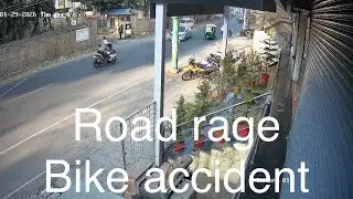 Road rage bmw310 crashed into car .. Mistake by car driver  #bangalore #bmw310rr #roadrage #accident