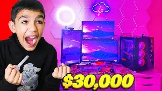 A 14 Year Old's ULTIMATE $30,000 Fortnite Gaming Setup/Room Tour!