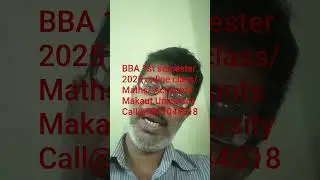 BBA 1st semester online class/online coaching/ Makaut university/ call@9831044518