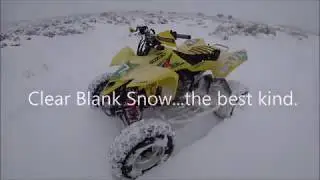 Suzuki LT-R450 Quadracer - Maxxis RAZR Snow Tire Review!