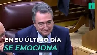 SE EMOCIONA: La emotiva DESPEDIDA de Aitor Esteban en su &uacute;ltimo d&iacute;a en el Congreso | El HuffPost