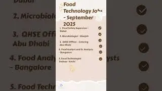 Latest Food Technology Jobs | September 2025 | UAE & India #windows #coding #programming #google