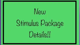 New Proposal! Stimulus Package Update & Stimulus Check Update &ndash; December 1st Update