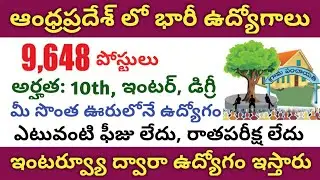 AP Grama/Ward Volunteer jobs Recruitment Notification 2019, 9648 Volunteer jobs in Andhra Pradesh