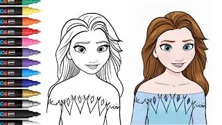 How to Draw Frozen Elsa | Step-by-Step Drawing of Elsa from Disney Frozen.