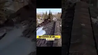 Bad roofers be like....... 😂😂 #roof #laugh #fail #viral #roofing #roofers