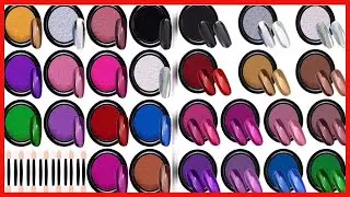 Duufin 14 Jars Chrome Nail Powder Metallic Nail Art Powder Mirror Effect Manicure Chrome Powder 14