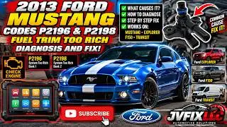 How to fix codes P2196 and P2198 fuel trim too rich on a Ford Mustang, Explorer, F150, Transit!