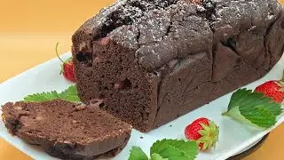 Plumcake Vegano al Cacao e Fragole 🍓 | Dolce Soffice Senza Uova e Latte