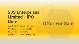 SJS Enterprise IPO | IPO Analysis